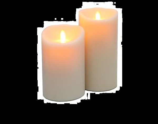 两只点燃的蜡烛免抠png透明图层素材
