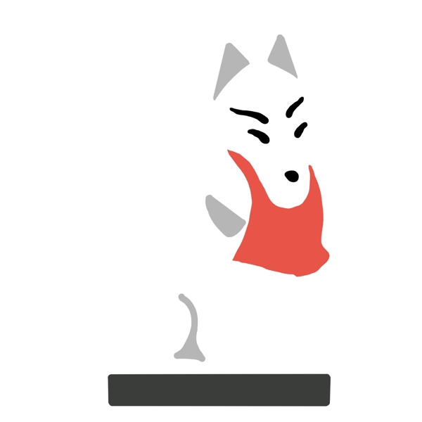 日本狐狸装饰插画