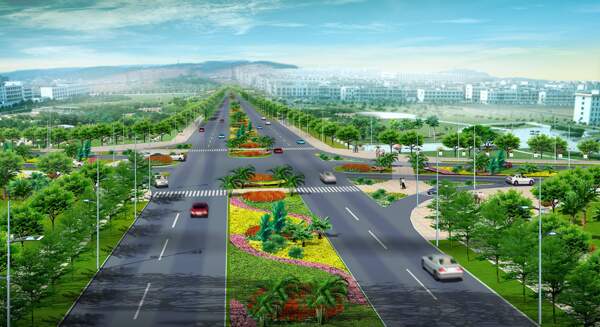 高速公路绿化效果图片