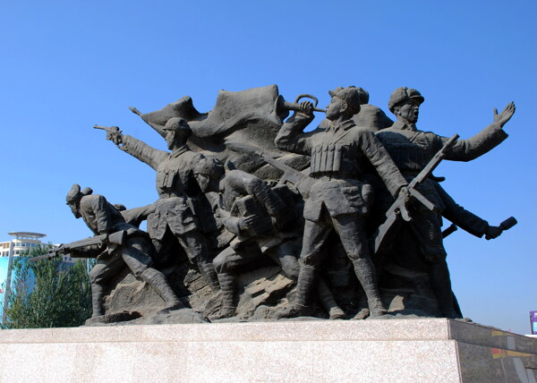 四平英雄纪念碑图片