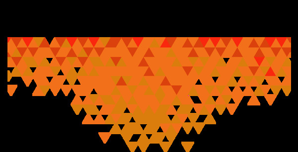 橘黄色多边形马赛克装饰背景
