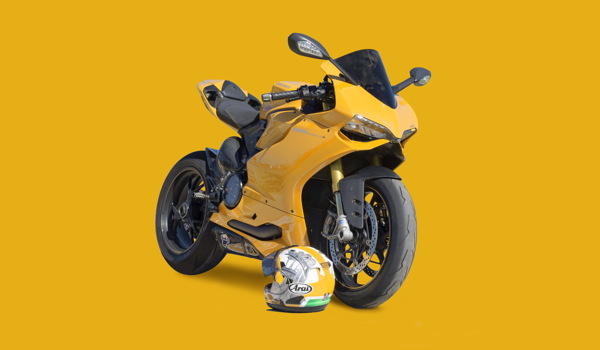 炫酷黄色摩托车图片