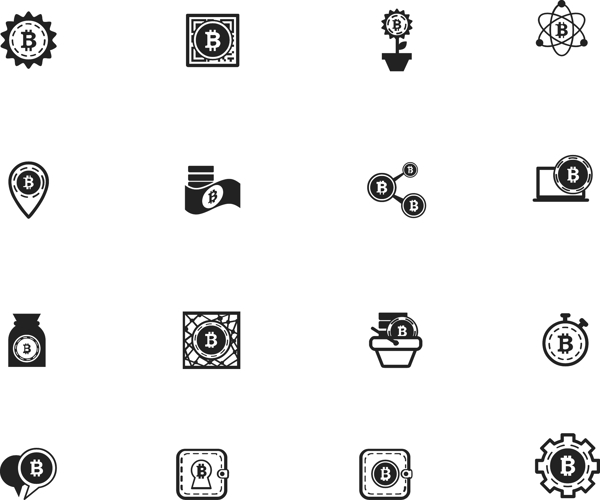 Bit币图标UI标志标识标示