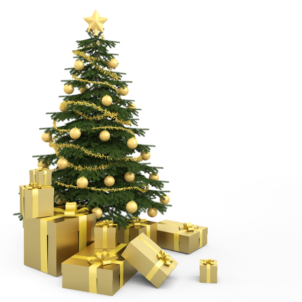 圣诞树与礼品图片