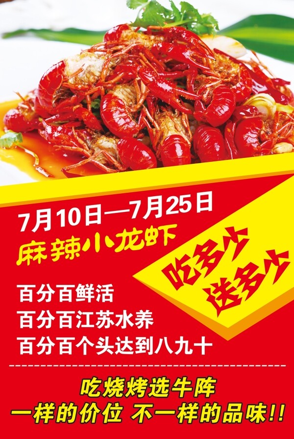 小龙虾宣传海报
