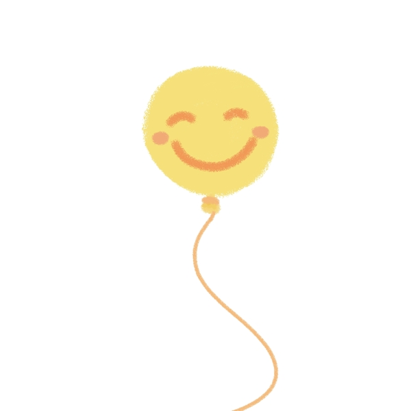 黄色表情包花纹气球