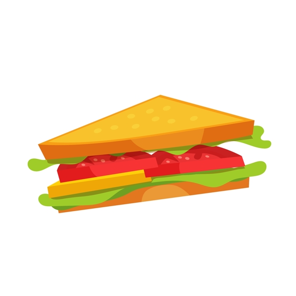 食物三明治卡通矢量元素