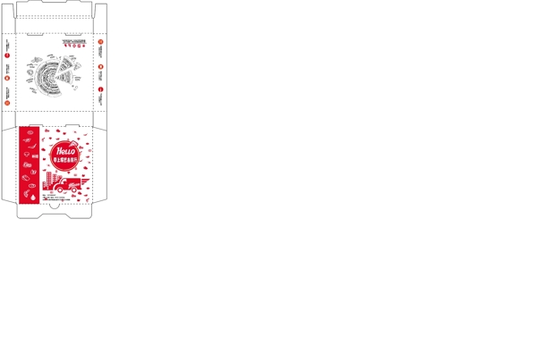 红色披萨盒图片
