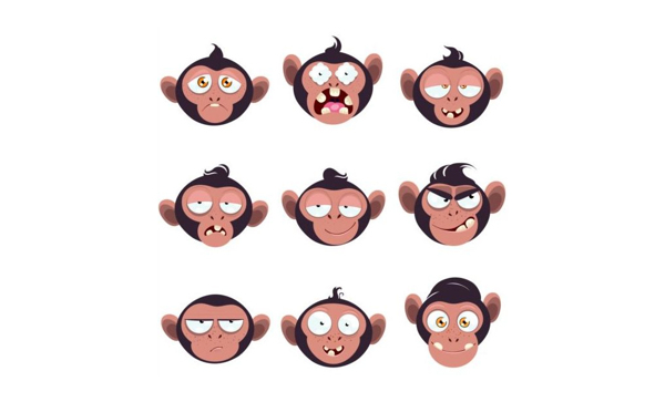 可爱猴子表情