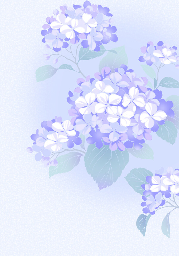 紫花团底纹花纹素材
