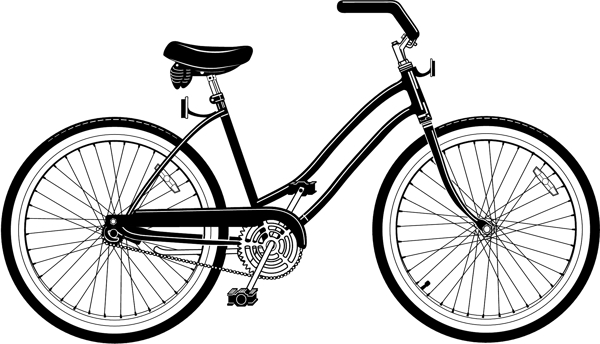 自行车交通工具矢量素材EPS格式0036