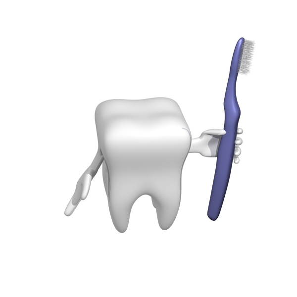 刷牙图片