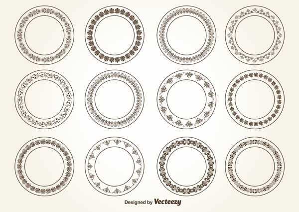 圆形边框矢量图素材