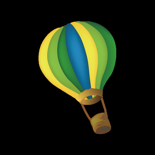 矢量彩色热气球元素