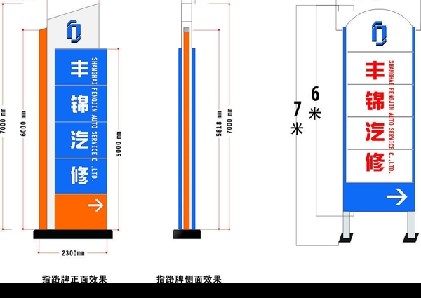 广告架指路牌图片