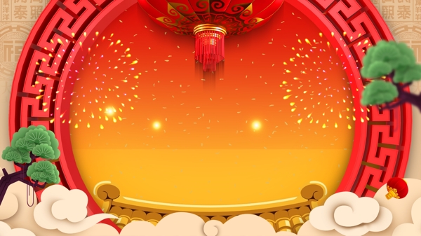 喜庆中秋节展板背景设计