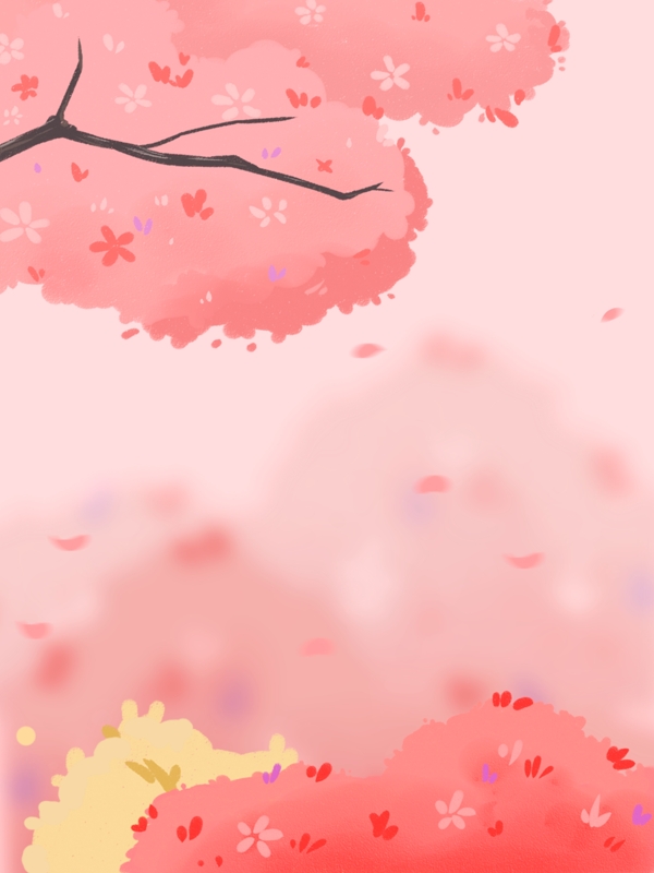 粉色浪漫樱花背景素材