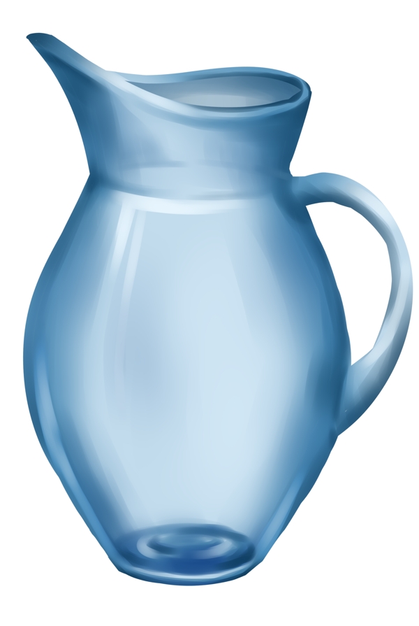 蓝色手柄玻璃罐子杯子
