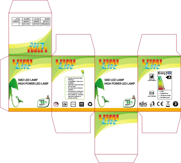 LED灯包装设计图片