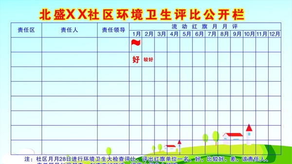 环境卫生评比栏图片