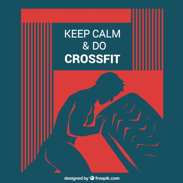 保持冷静CrossFit的背景