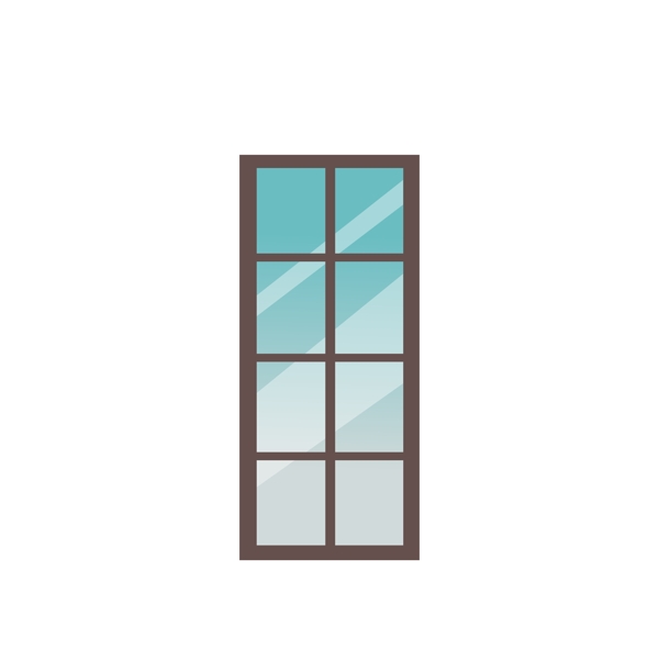 窗户玻璃卡通矢量元素