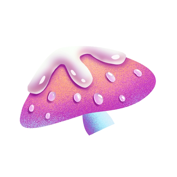 渐变炫彩彩色蘑菇