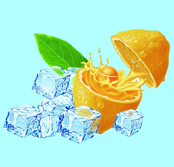 冰块黄柠檬