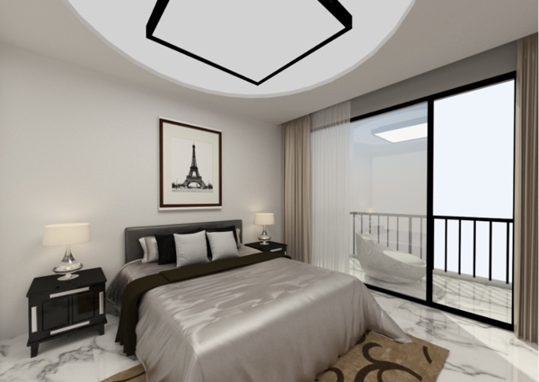 卧室3DMax渲染效果图图片