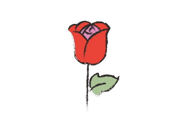 矢量创意手绘玫瑰花