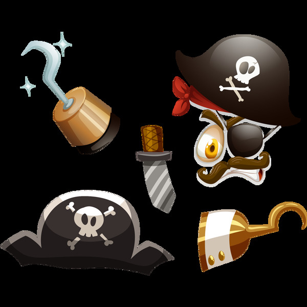 海盗图案png元素