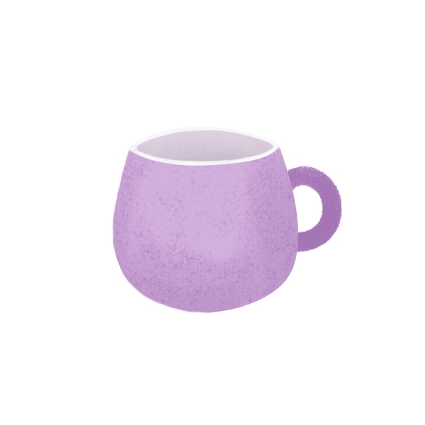 粉紫色可爱大口水杯