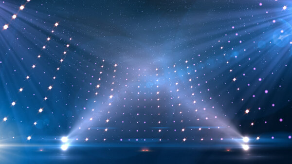蓝色LED大屏舞台灯光粒子大屏幕视频素材