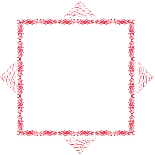 红色喜庆传统边框元素