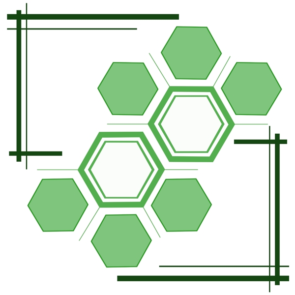 绿色图案模板插图