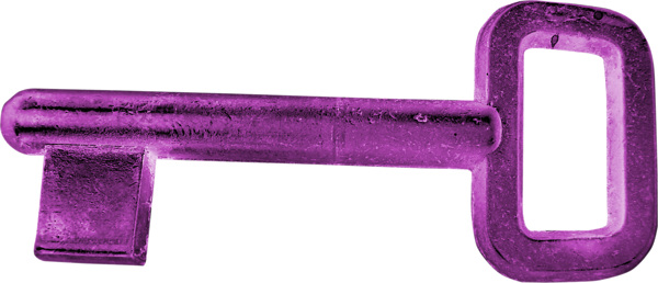紫色复古钥匙图片