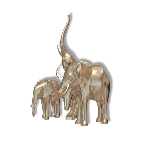 创意金属大象雕像