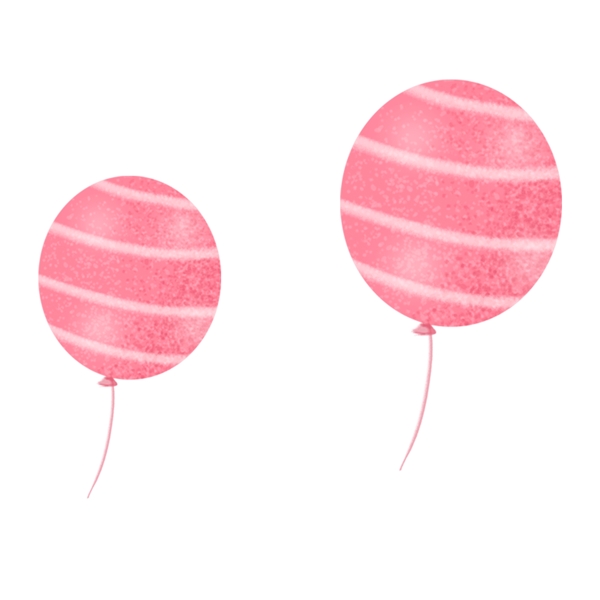 粉色喜庆气球卡通透明素材