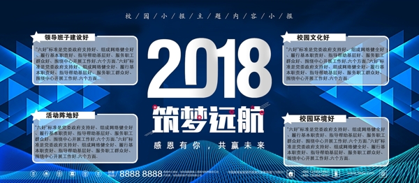 2018筑梦未来校园主题小报