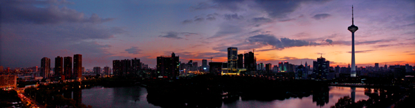 沈阳城夜色全景图片