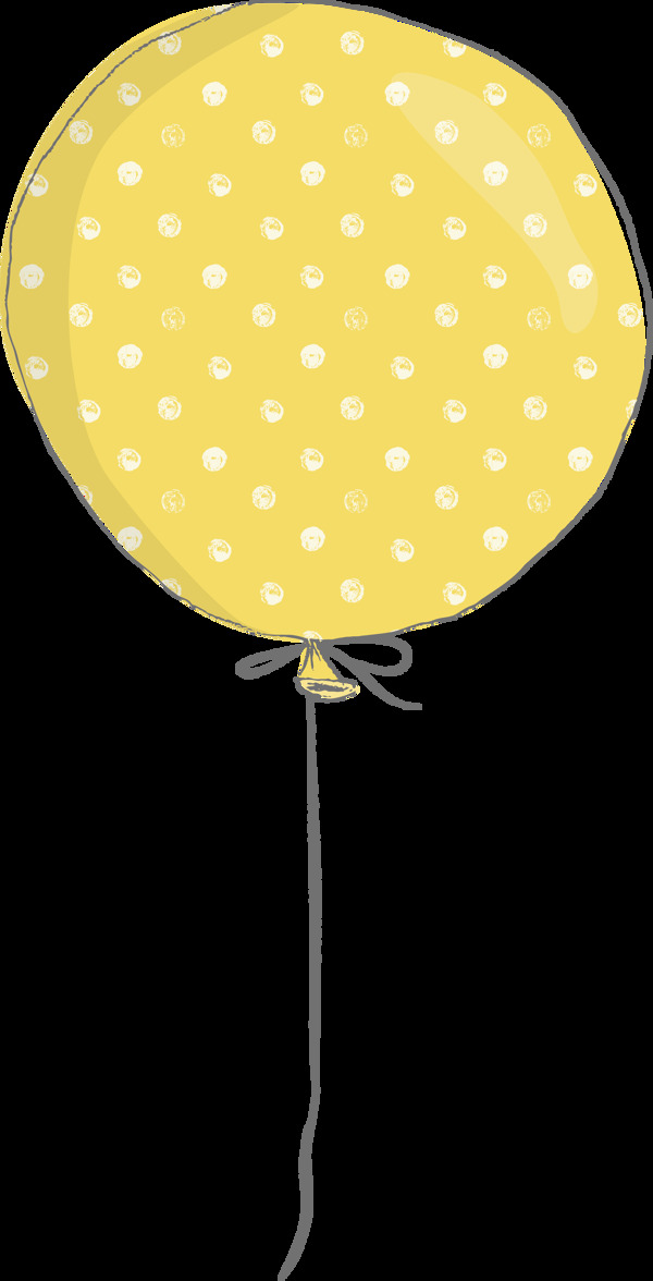 创意黄色气球png元素素材