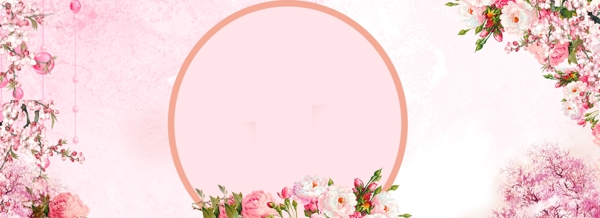 三八妇女节女王节女神节粉色电商海报背景