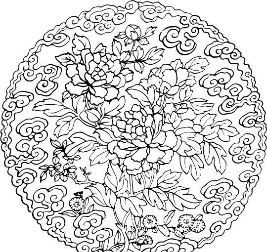 元明时代矢量版画古典图案矢量中华五千年AI源文件0023
