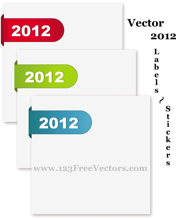 2012矢量角设置标签的横幅