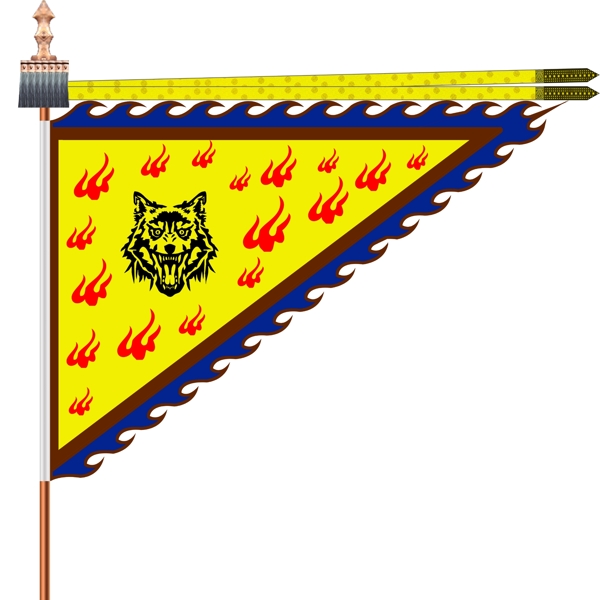 蒙古旗帜图片