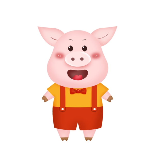 2019猪年卡通猪形象可爱喜庆可商用元素