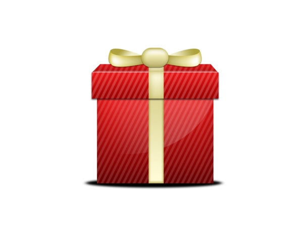红色礼物盒icon图标