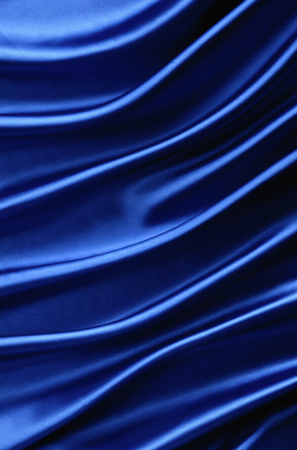 蓝色丝绸布纹纹理缎子图片