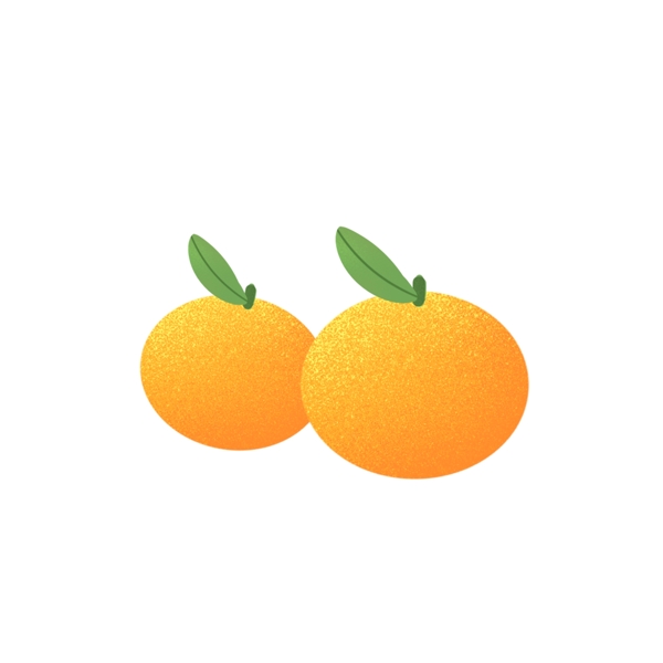 2个橙子图案元素