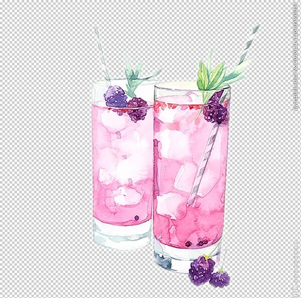 蓝莓饮品饮料夏季海报素材图片
